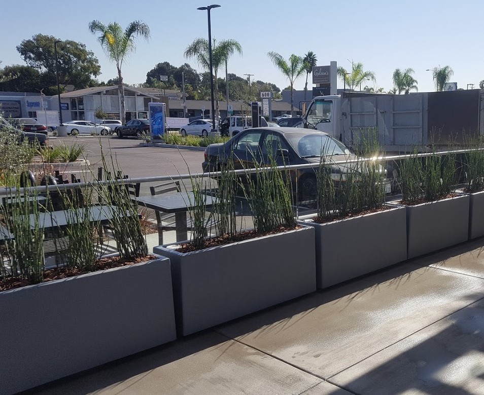 Rectangular planters are great for dividing spaces on exterior or interior projects. OTF has one